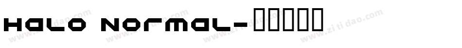 Halo Normal字体转换